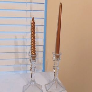 Crystal candle holders